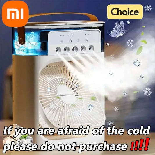 Xiaomi Portable Humidifier Fan Air Conditioners USB Electric Fan LED Night Light Water Mist Fun 3 In 1 Air Cooler For Home